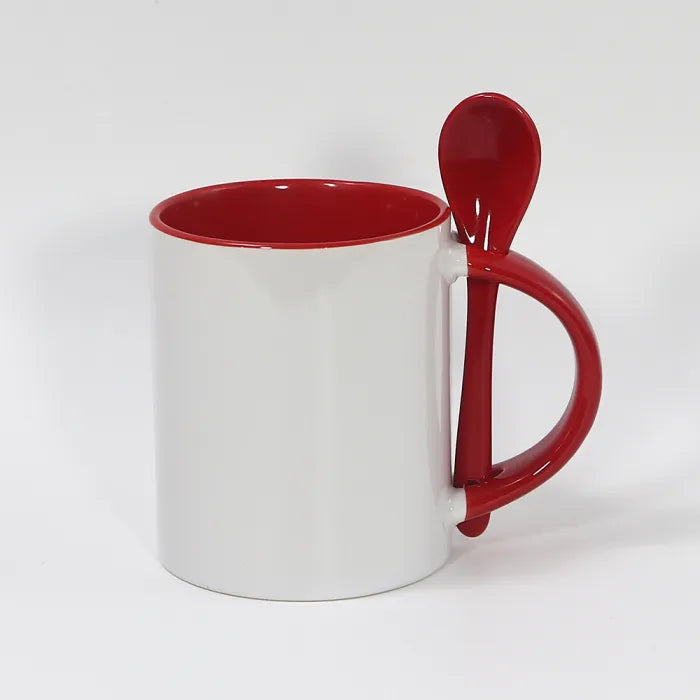 11oz ceramic mug w/, spoon