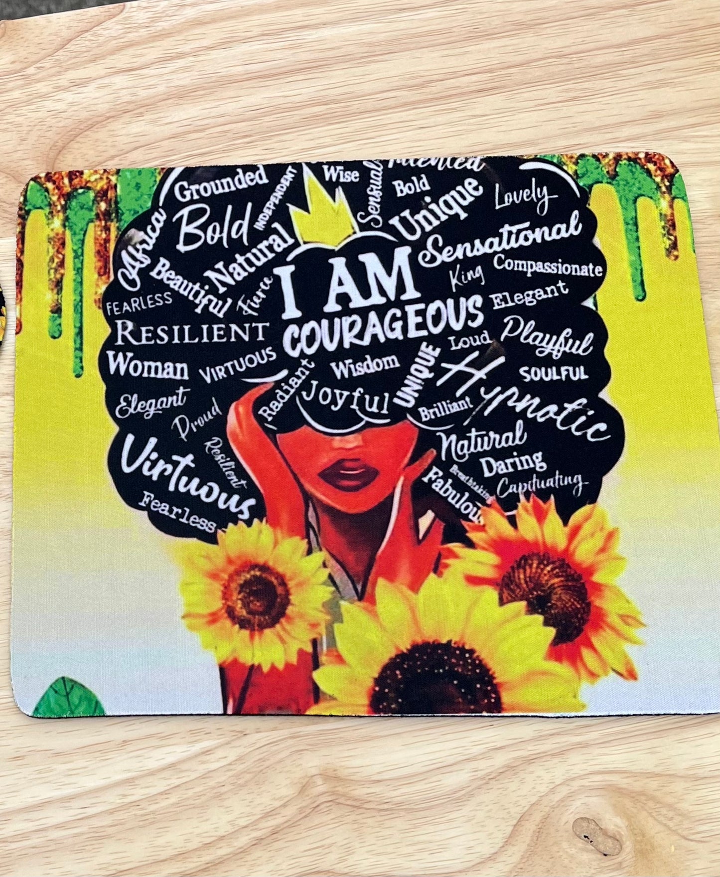 Sunflower I AM Mouse Pad