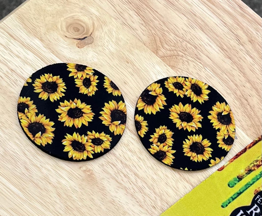 Sunflower Car Coasters