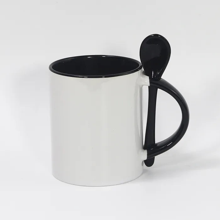 11oz ceramic mug w/, spoon